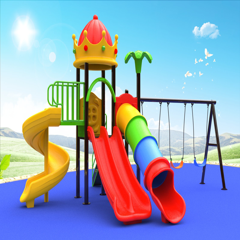 utomhus krona tak lek hus lekplatsutrustning med barn swing bildspel för barn